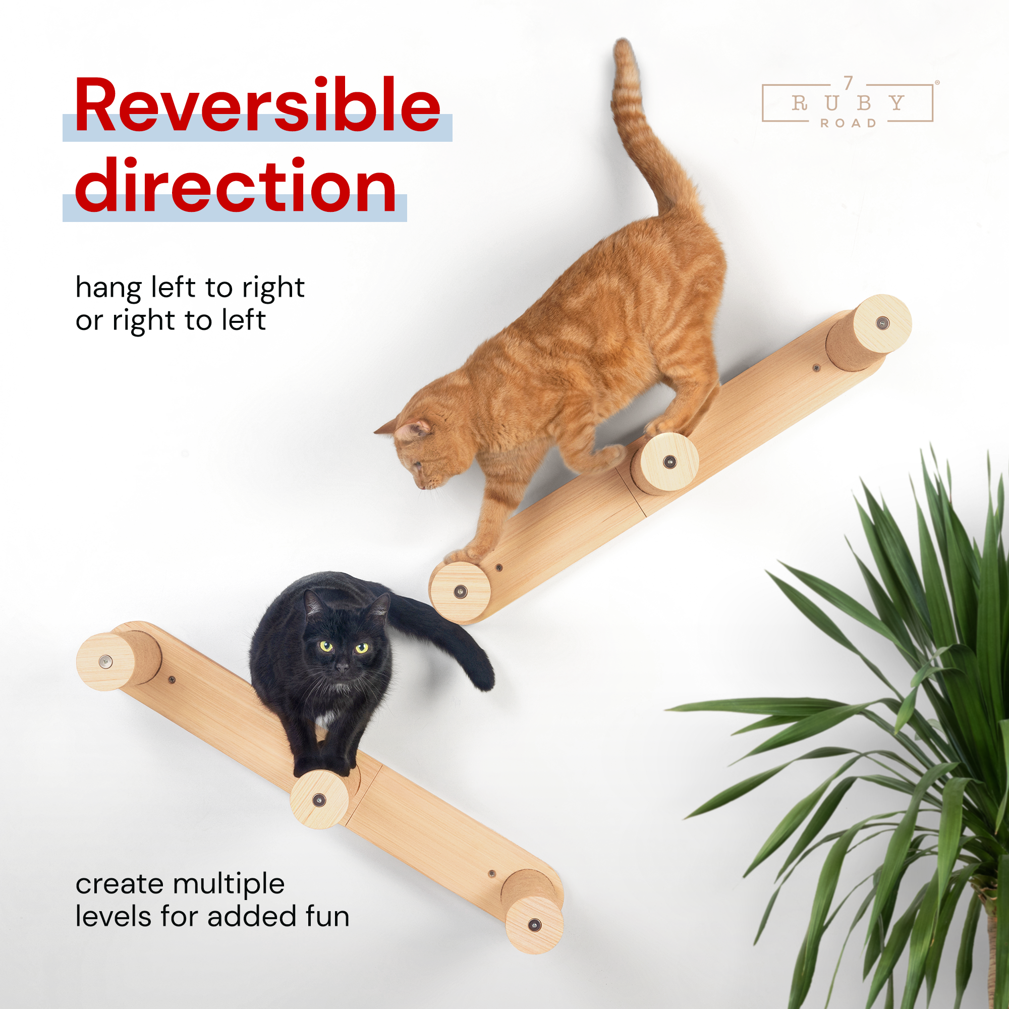 3 Step Cat Wall Stairs - HOPPA