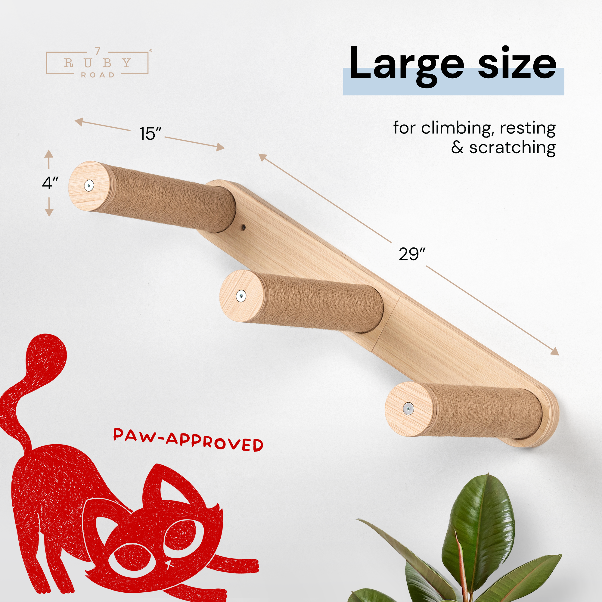 3 Step Cat Wall Stairs - HOPPA
