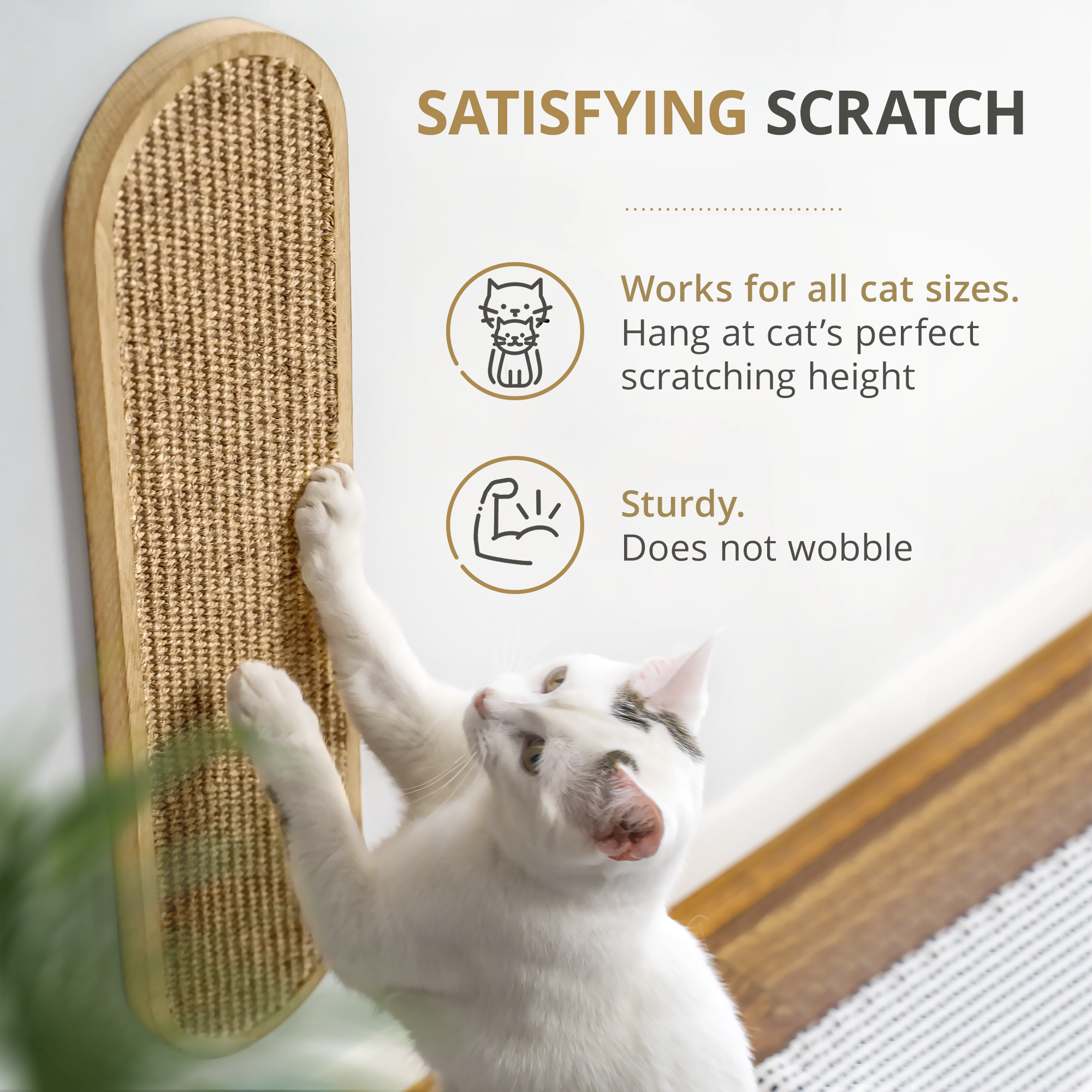 Cat Wall Scratcher - LISSE Natural