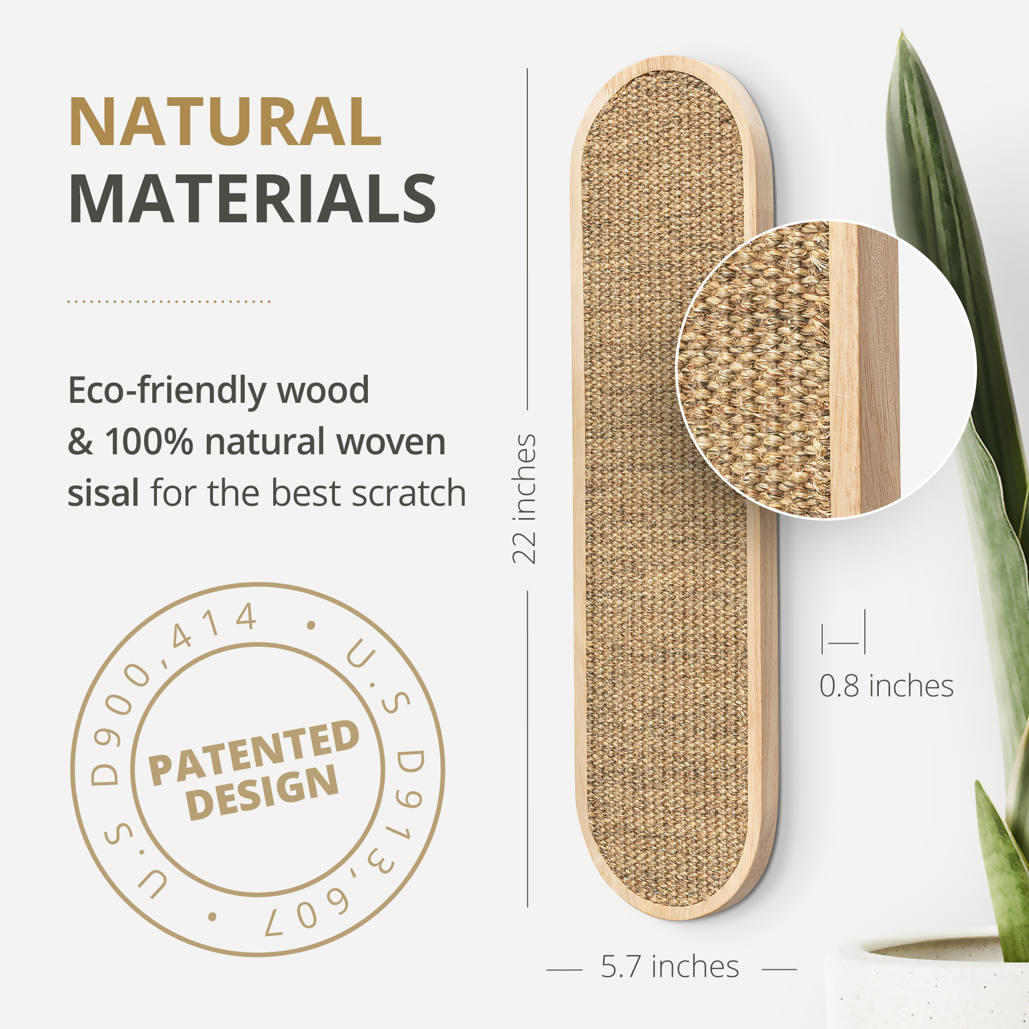 Cat Wall Scratcher - LISSE Natural