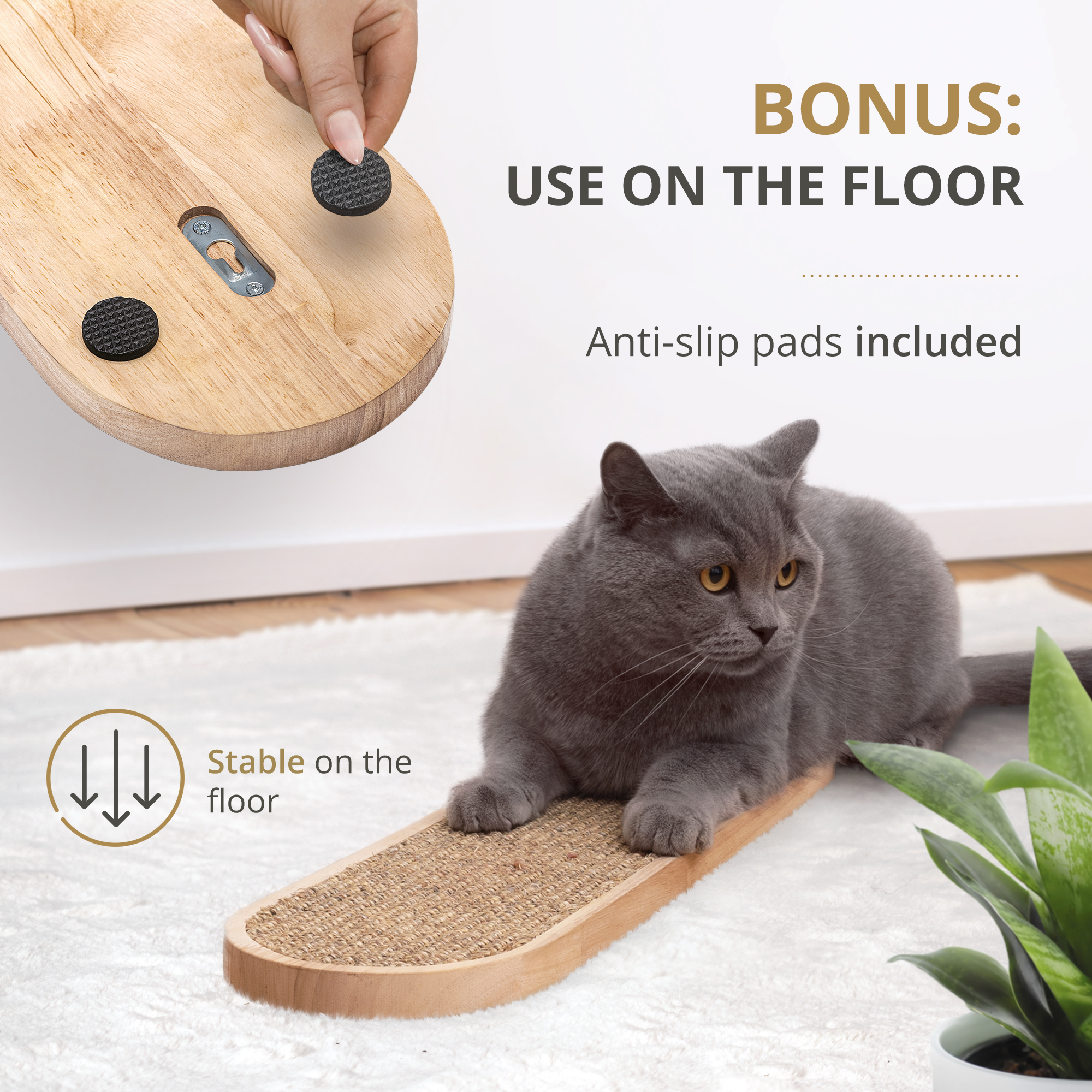 Cat Wall Scratcher - LISSE Natural