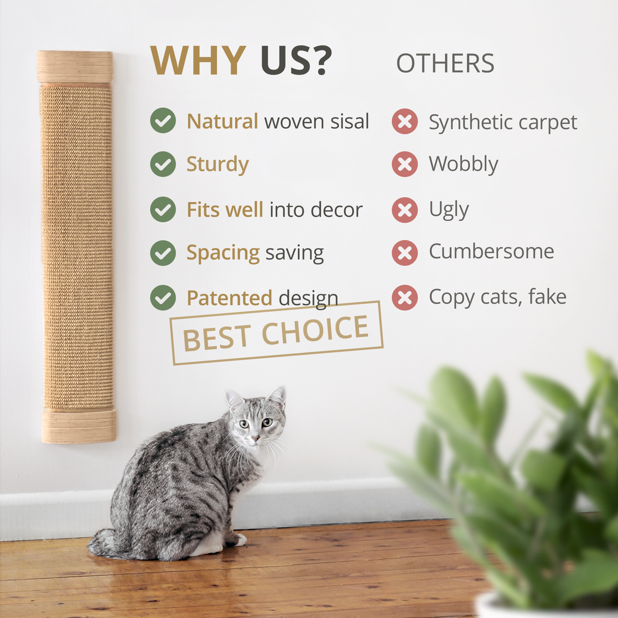 Cat Wall Scratcher - NERO