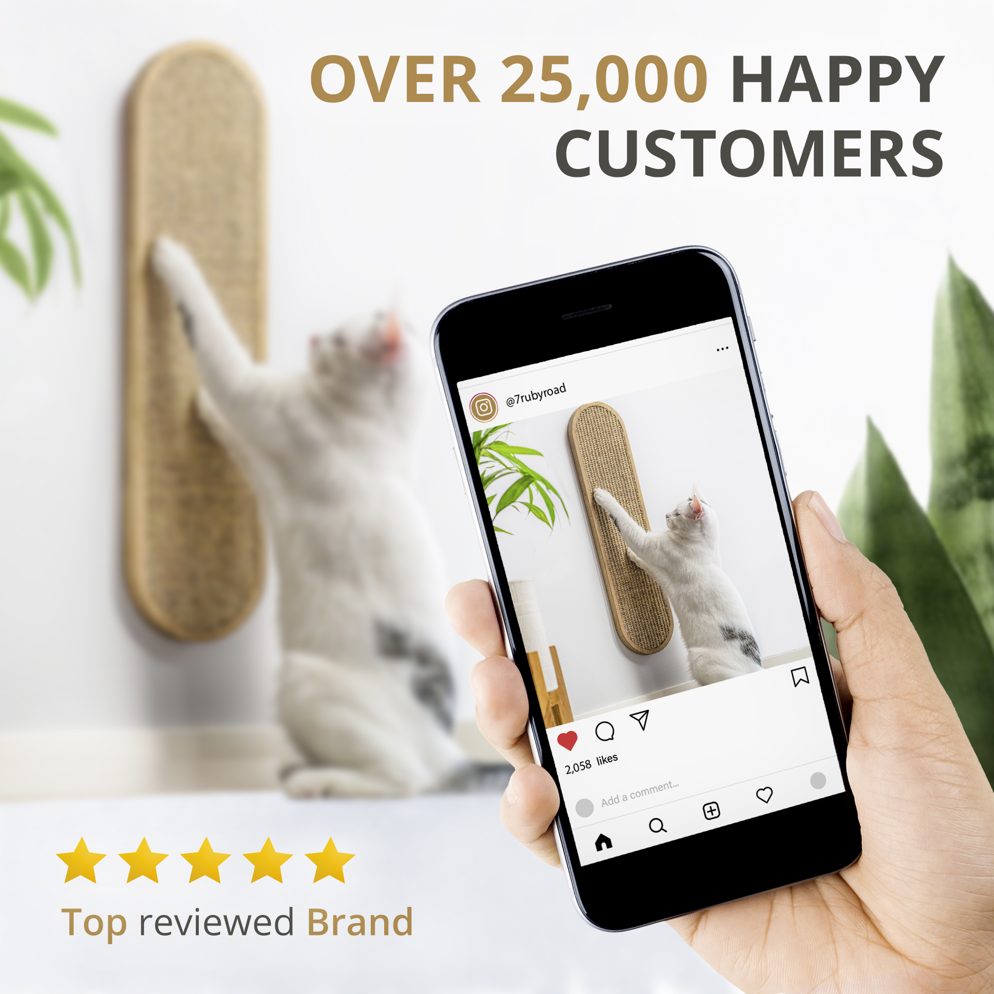 Cat Wall Scratcher - LISSE Natural