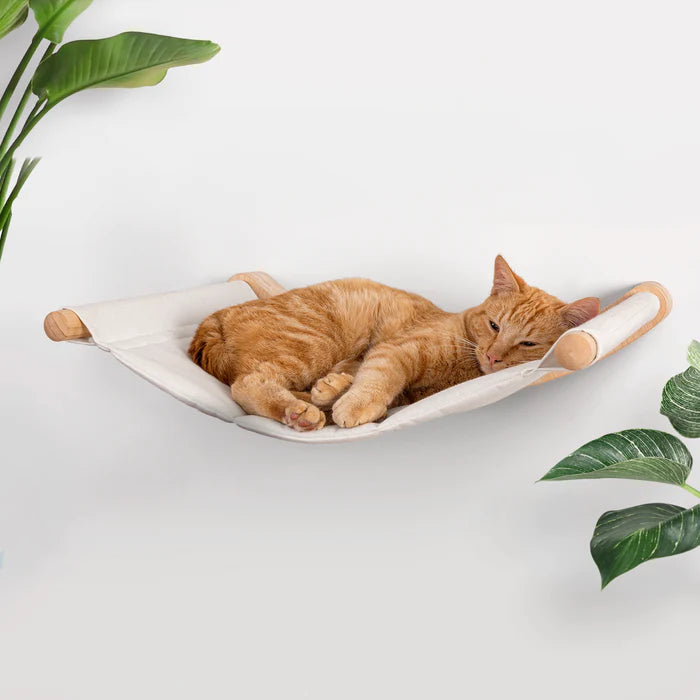 Elevate Your Cat's Naptime with Our Wall-Mounted Hammock